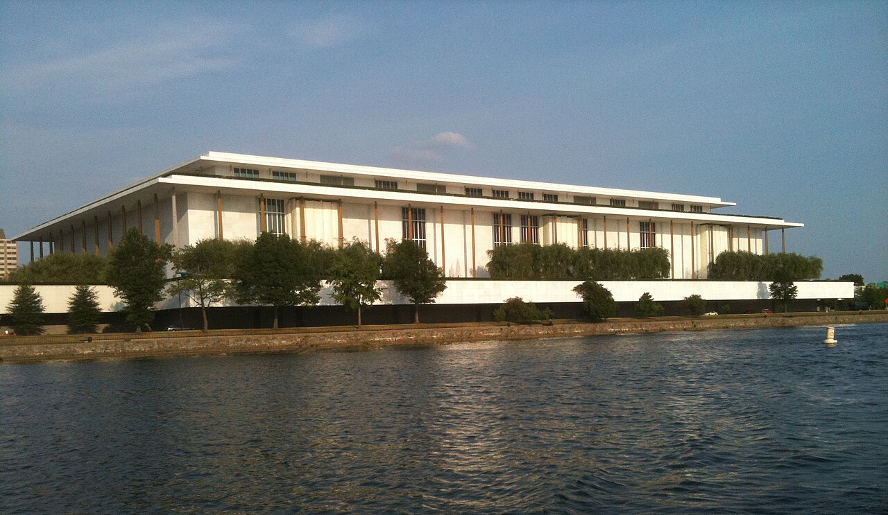 Kennedy Center seen from the Potomac River .
