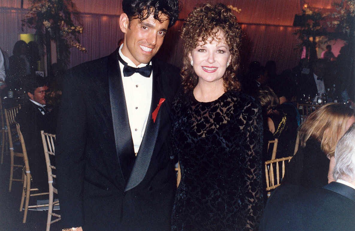 Jim Turilli with Shelley Fabares at the Governor's Ball following the Emmy Awards telecast, 1993 - Permission granted to copy, publish, broadcast or post but please credit "photo b