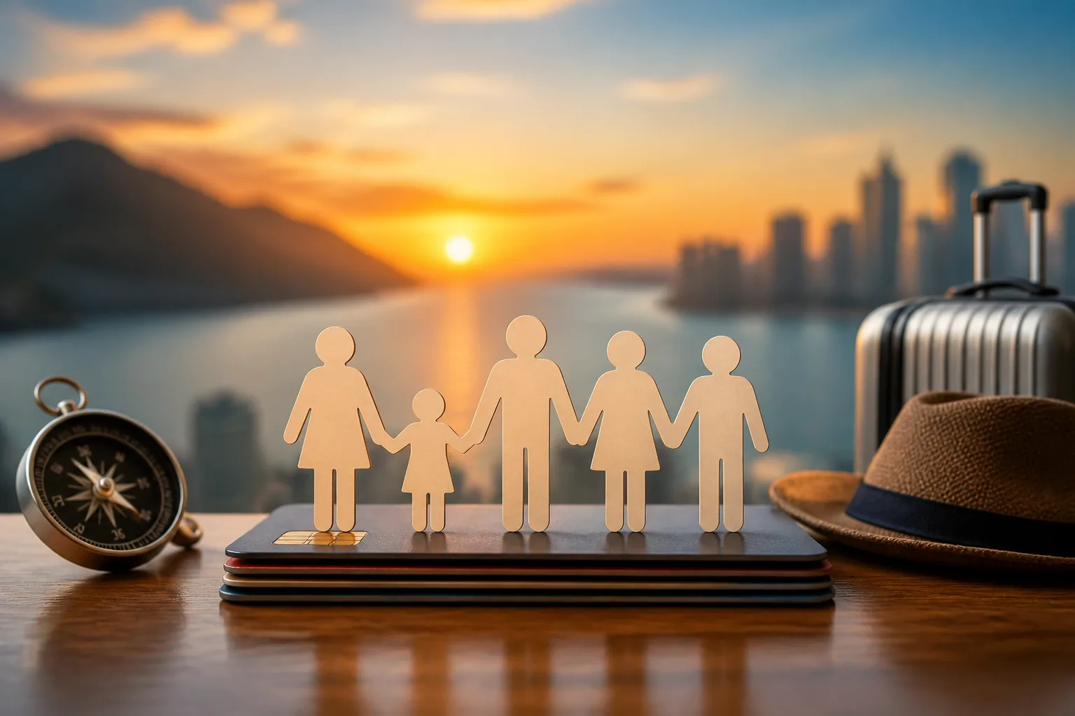 Editorial image illustrating Who Is Covered by Credit Card Travel Insurance? Family, Partners, and Companions Explained